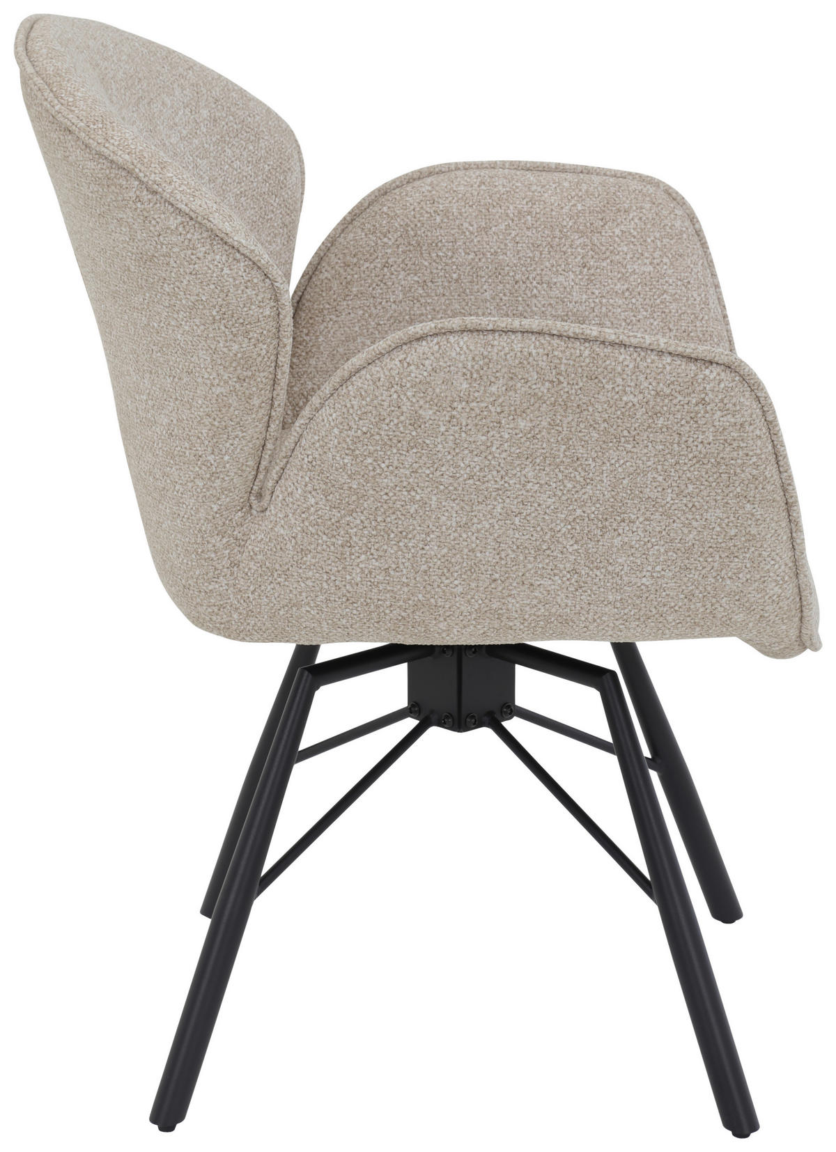 Sessel Bristol, 2er-Set beige Metall Microfaser B/H/T: ca. 62x83x66 cm Bristol, 2er-Set - beige (62,00/83,00/66,00cm) - Hela