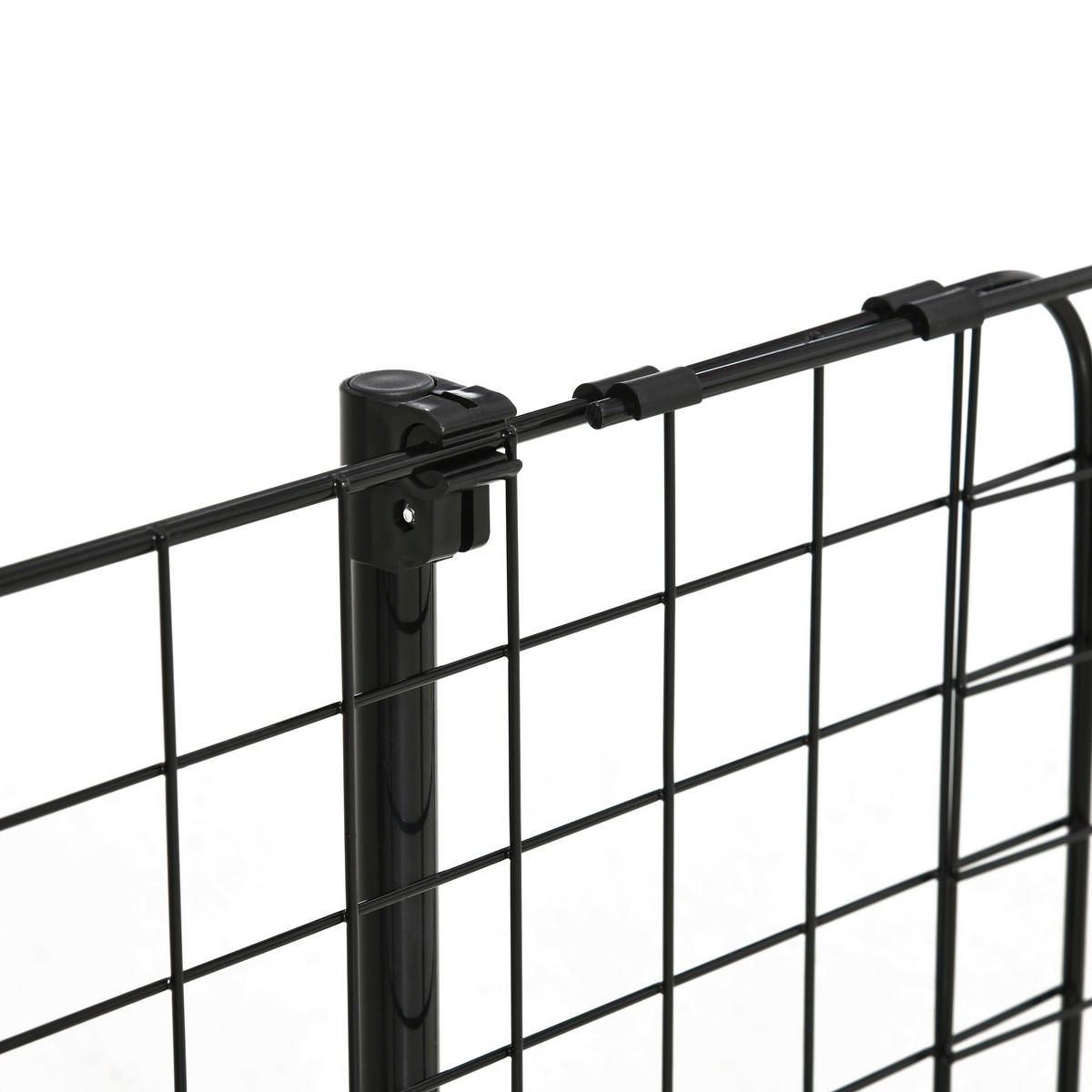 PawHut Hunde-Schutzgitter schwarz Kunststoff B/H/L: ca. 0,6x152x30 cm Auto_Hundeschutzgitter - schwarz (30,00/0,60/152,00cm) - PawHut