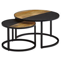 Couchtisch 2er-Set. schwarz B/H/T: ca. 60x36x60 cm 2er-Set. - schwarz (60,00/36,00/60,00cm) - Wohnling
