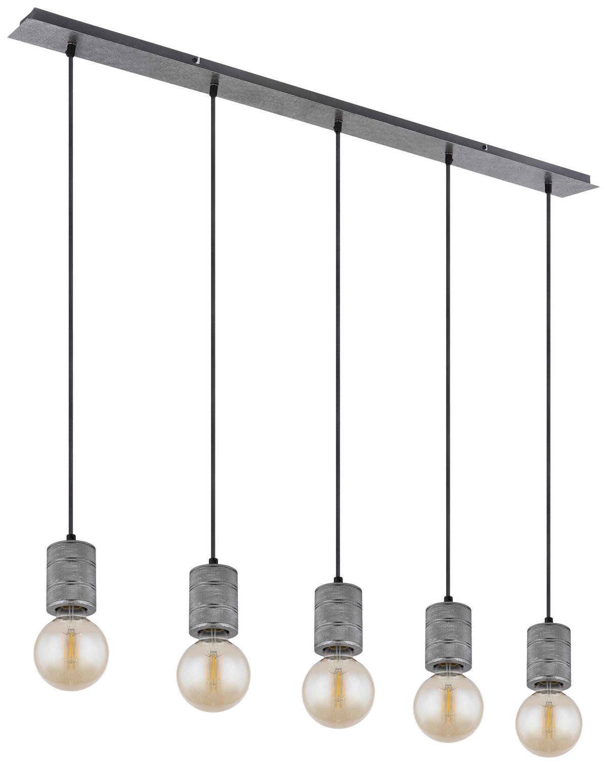 GLOBO Pendelleuchte FREDDY 54036-5H braun silber Aluminium Metall B/H/T: ca. 10x120x115 cm 5.0 Brennstellen FREDDY - braun/silber (10,00/120,00/115,00cm) - GLOBO