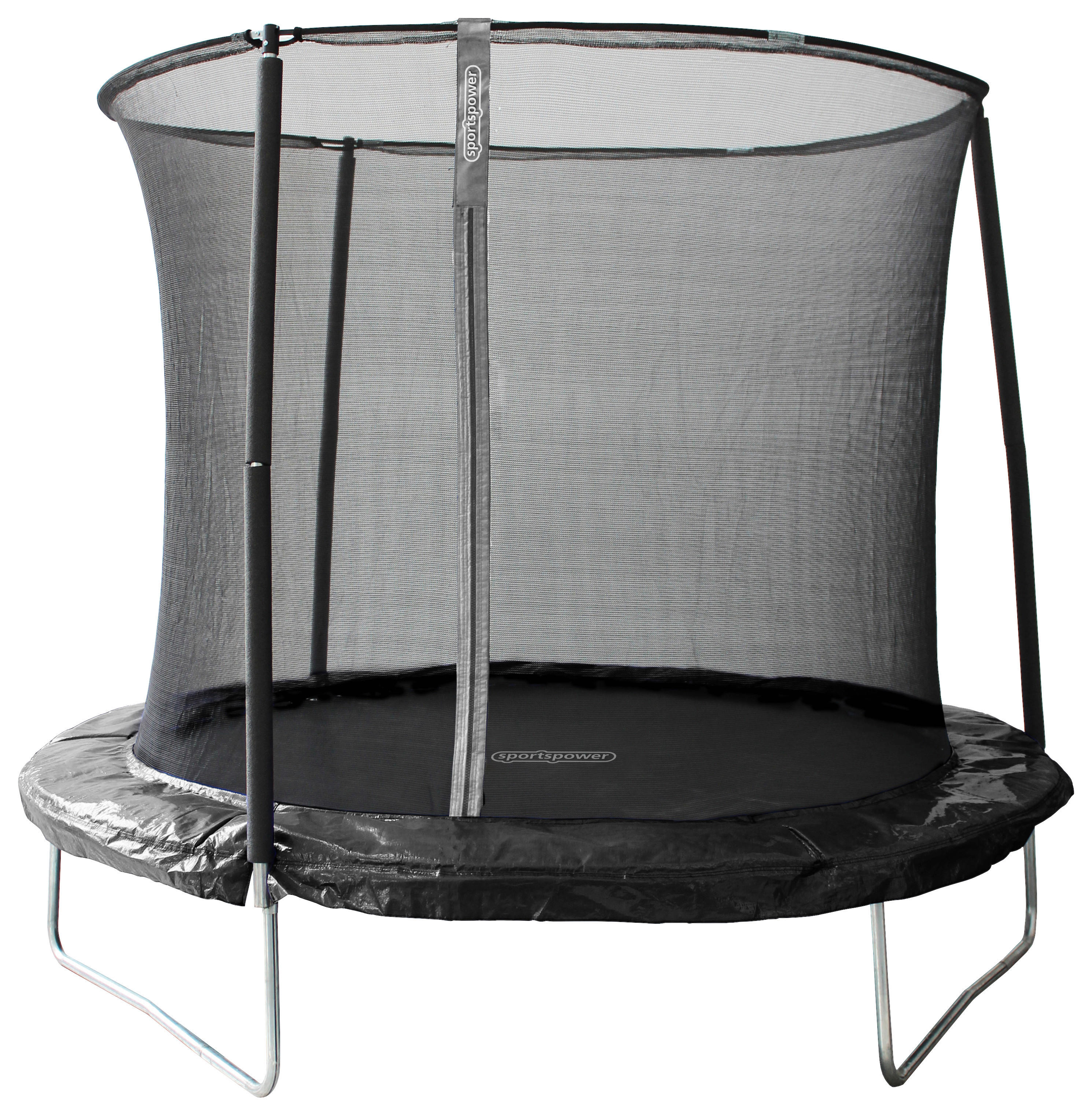 Sportspower Trampolin schwarz H/D: ca. 205x244 cm