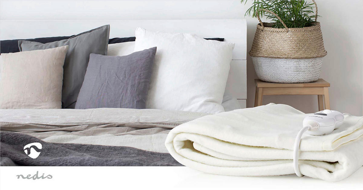 Nedis Heizdecke weiß Polyester B/H/L: ca. 151,2x2,2x79,7 cm Heizdecke_Nedis - weiß (79,70/151,20/2,20cm) - Nedis