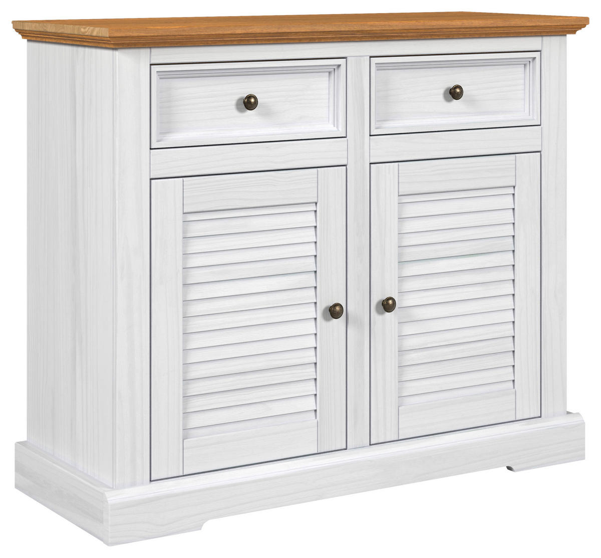 Kommode Breda B/H/T: ca. 107x89x42 cm Breda - weiß/honig (107,00/89,00/42,00cm)