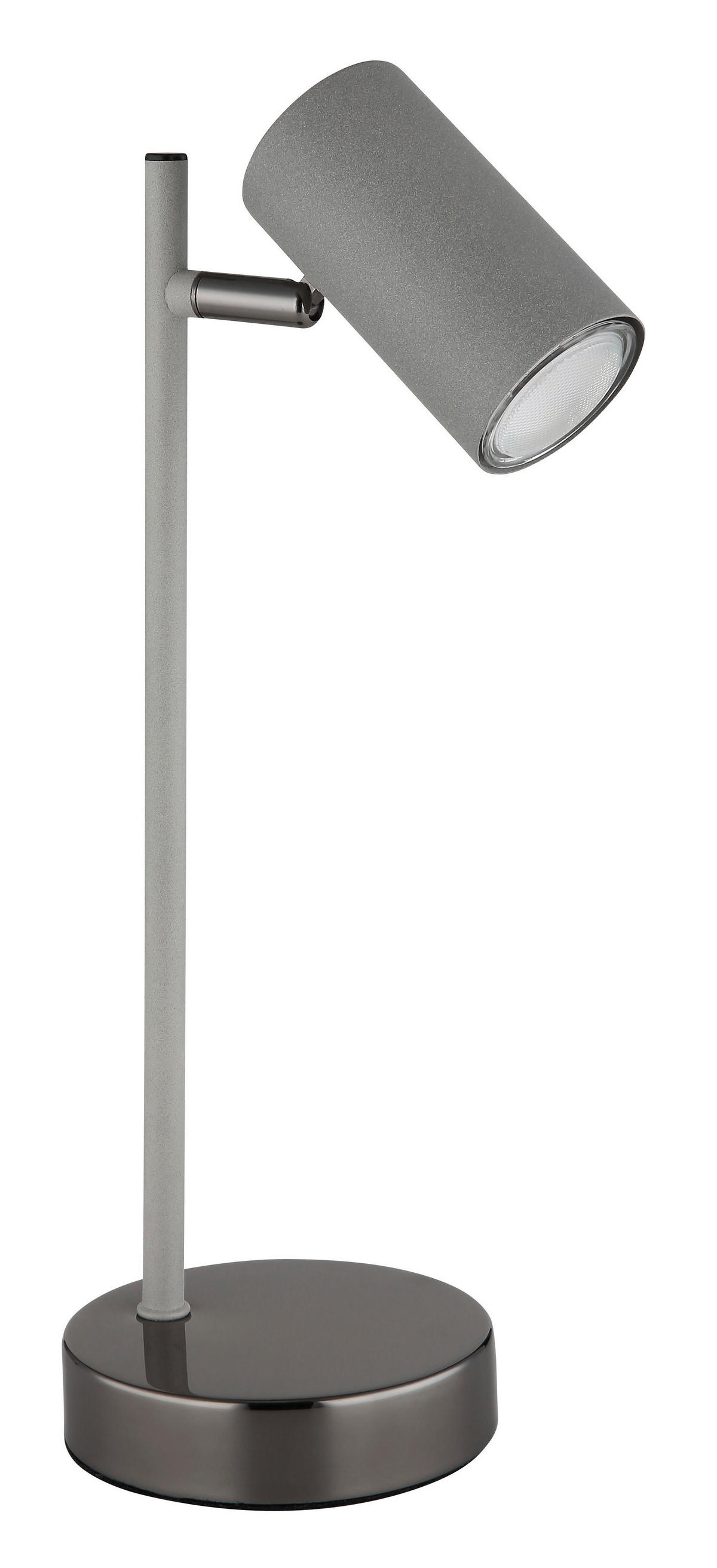 GLOBO Tischleuchte schwarz Chrom grau Kunststoff Metall B/H/T: ca. 13,2x35x12 cm GU10 1 Brennstellen ROBBY - schwarz/Chrom (13,20/35,00/12,00cm) - GLOBO