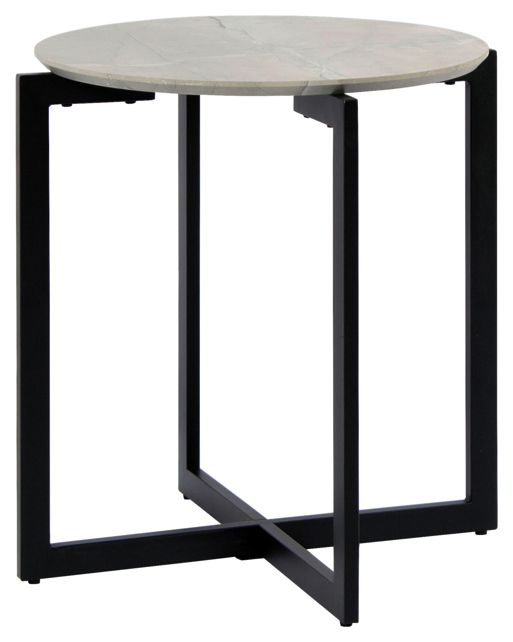 Beistelltisch Eik Marmor Optik schwarz H/D: ca. 50x45 cm Eik - schwarz (45,00/50,00cm)
