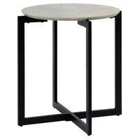 Beistelltisch Eik Marmor Optik schwarz H/D: ca. 50x45 cm Eik - schwarz (45,00/50,00cm)