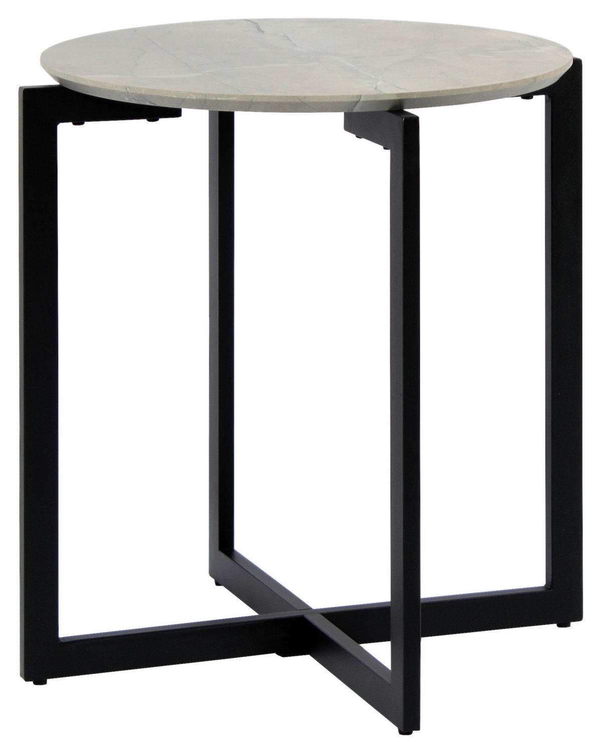 Beistelltisch Eik Marmor Optik schwarz H/D: ca. 50x45 cm Eik - schwarz (45,00/50,00cm)