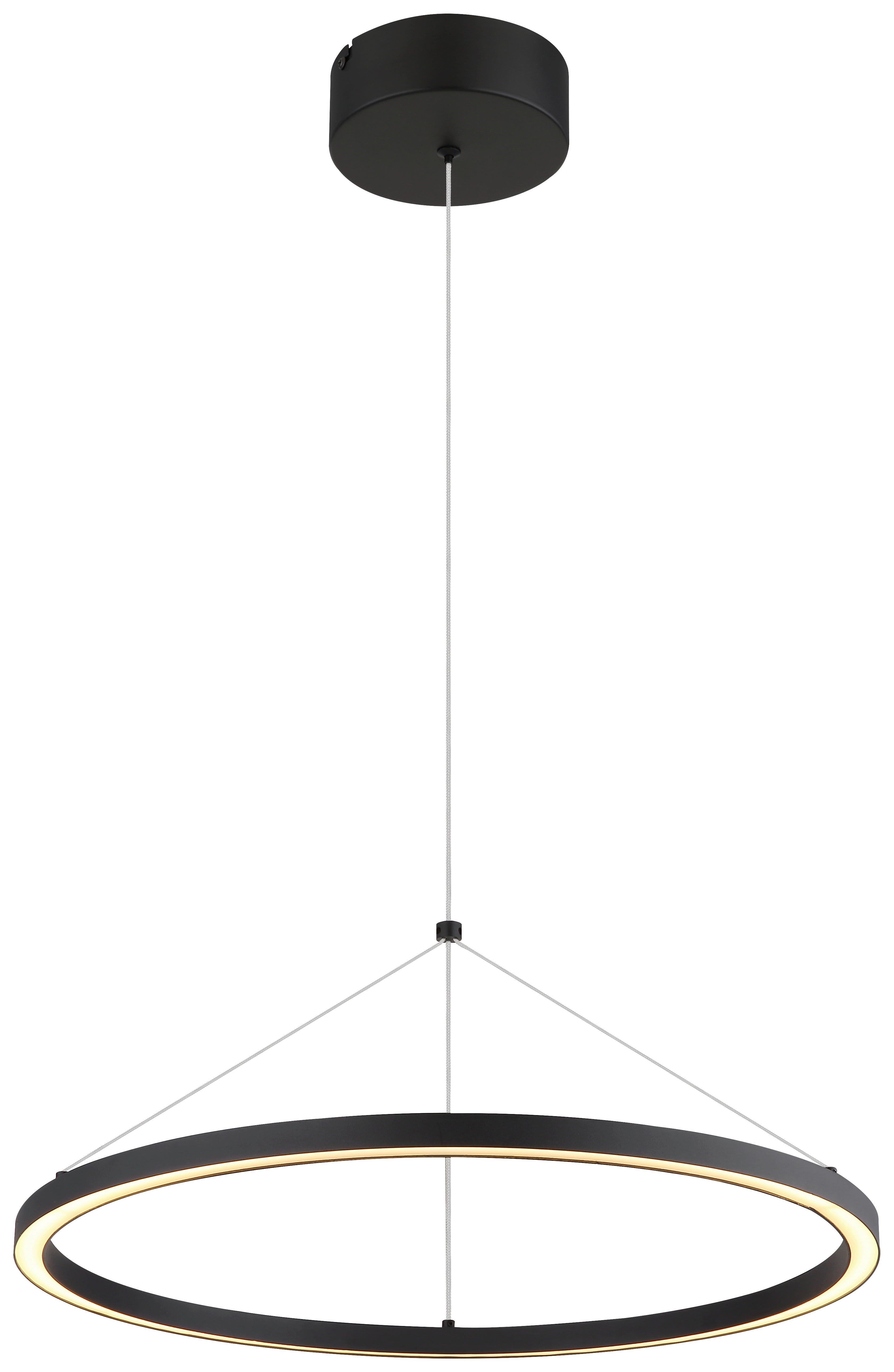 GLOBO LED-Pendelleuchte GRENVIX 67188H mattschwarz Opal Metall Kunststoff H/D: ca. 120x50 cm 1.0 Brennstellen GRENVIX - Opal/mattschwarz (50,00/120,00cm) - GLOBO