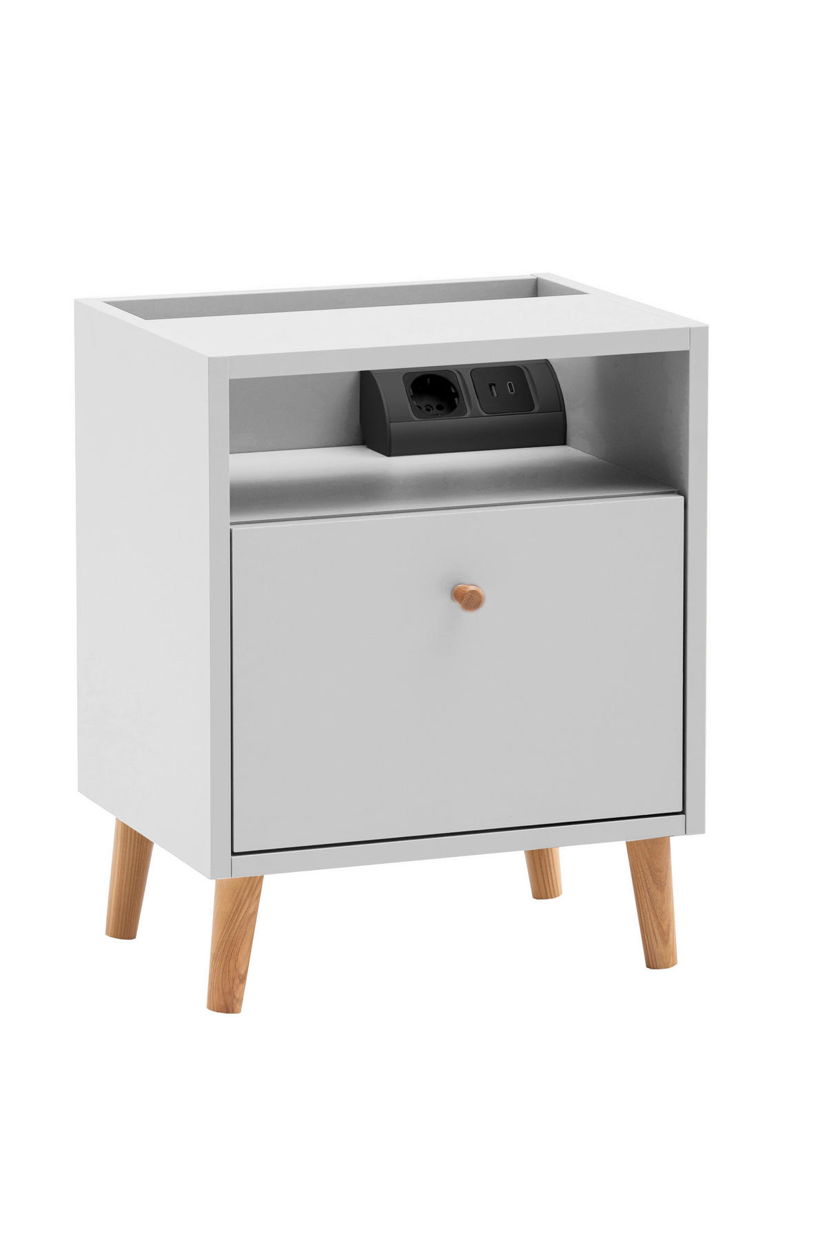 Nachtkonsole Bjarne weiß B/H/T: ca. 40,2x50,1x32,7 cm Bjarne - weiß (40,20/50,10/32,70cm) - Schildmeyer