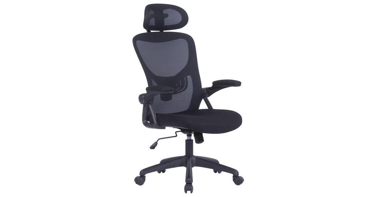 Chefsessel FLEX schwarz schwarz schwarz Webstoff Netzstoff 