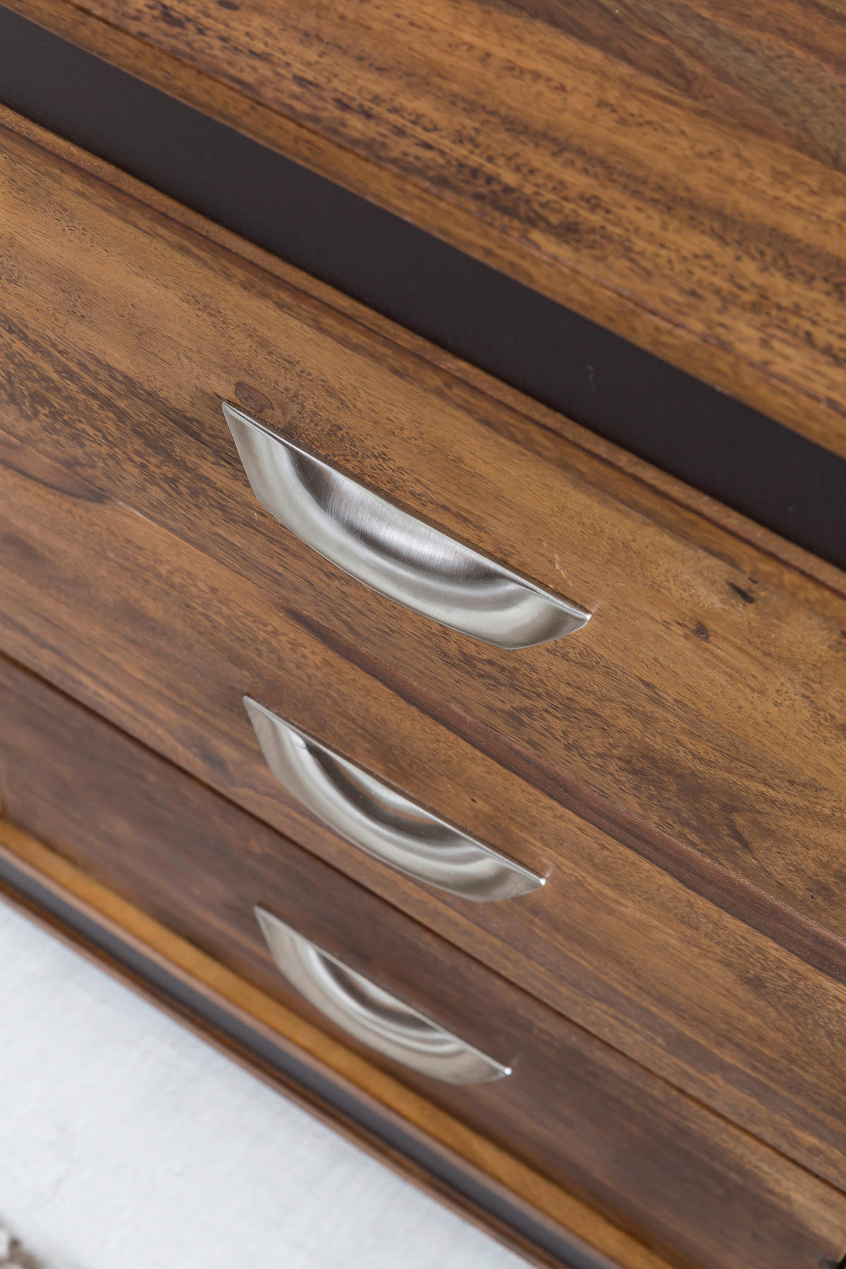 Sideboard natur schwarz Sideboard - natur/schwarz - Wohnling