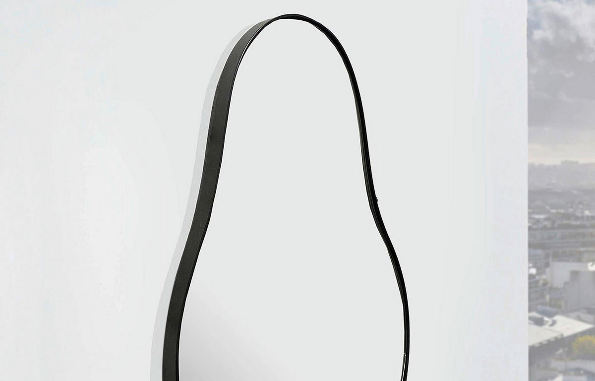 Wandspiegel schwarz Metall B/H/T: ca. 40x80x2,5 cm Wandspiegel - schwarz (40,00/80,00/2,50cm) - Wohnling