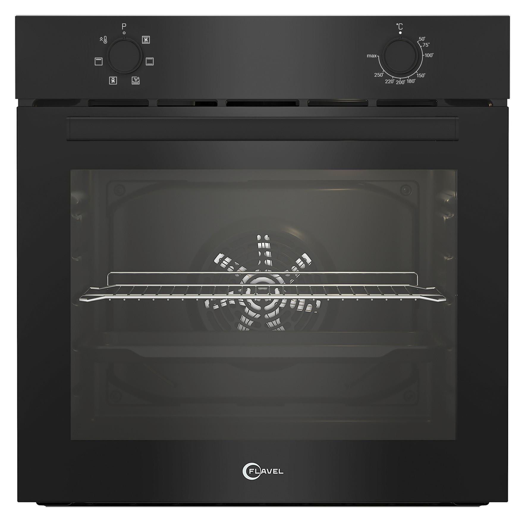 FLAVEL Einbaubackofen FLIE22000BRX schwarz B/H/T: ca. 59,4x59,5x56,7 cm FLIE22000BRX - schwarz (59,40/59,50/56,70cm) - FLAVEL