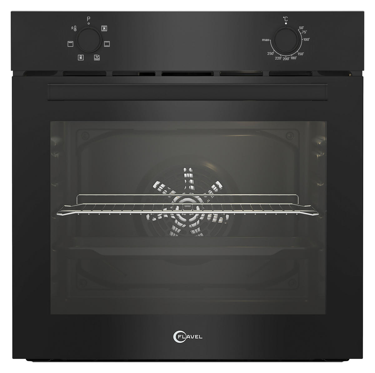 FLAVEL Einbaubackofen FLIE22000BRX schwarz B/H/T: ca. 59,4x59,5x56,7 cm FLIE22000BRX - schwarz (59,40/59,50/56,70cm) - FLAVEL