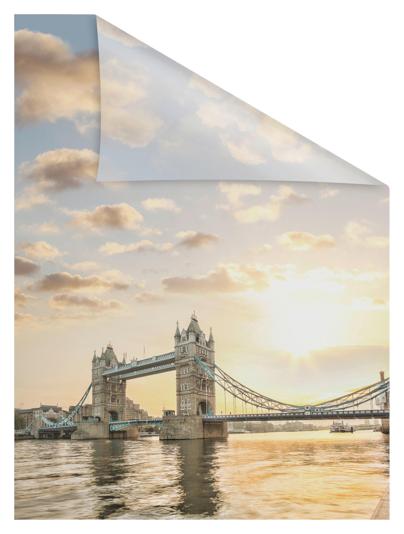 Thumbnail - LICHTBLICK Fensterfolie Tower Bridge London Tower Bridge orange B/L: ca. 100x130 cm