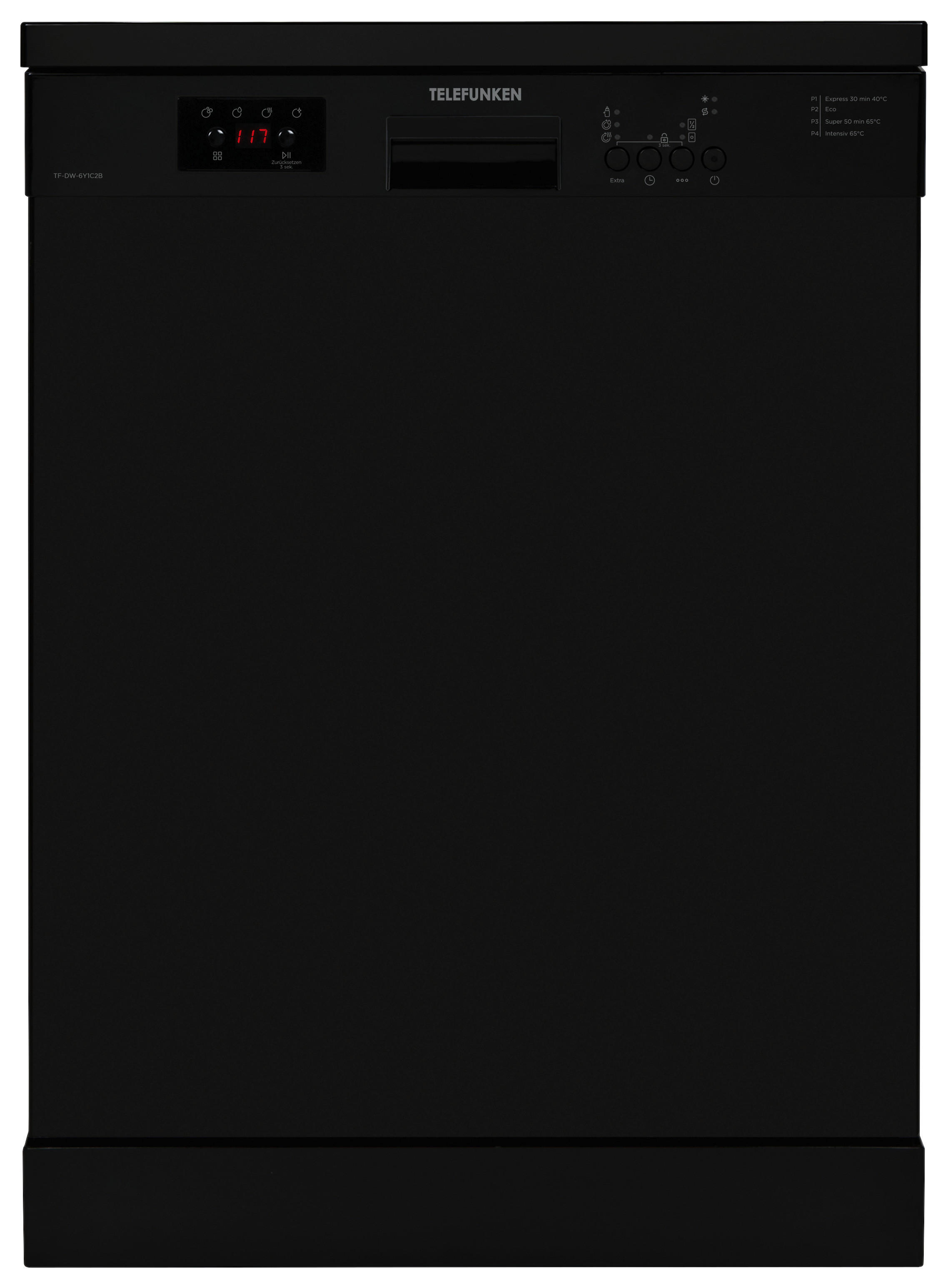TELEFUNKEN Geschirrspüler TF-DW-6Y1C2B schwarz B/H/T: ca. 60x85x60 cm TF-DW-6Y1C2B - schwarz (60,00/85,00/60,00cm) - TELEFUNKEN
