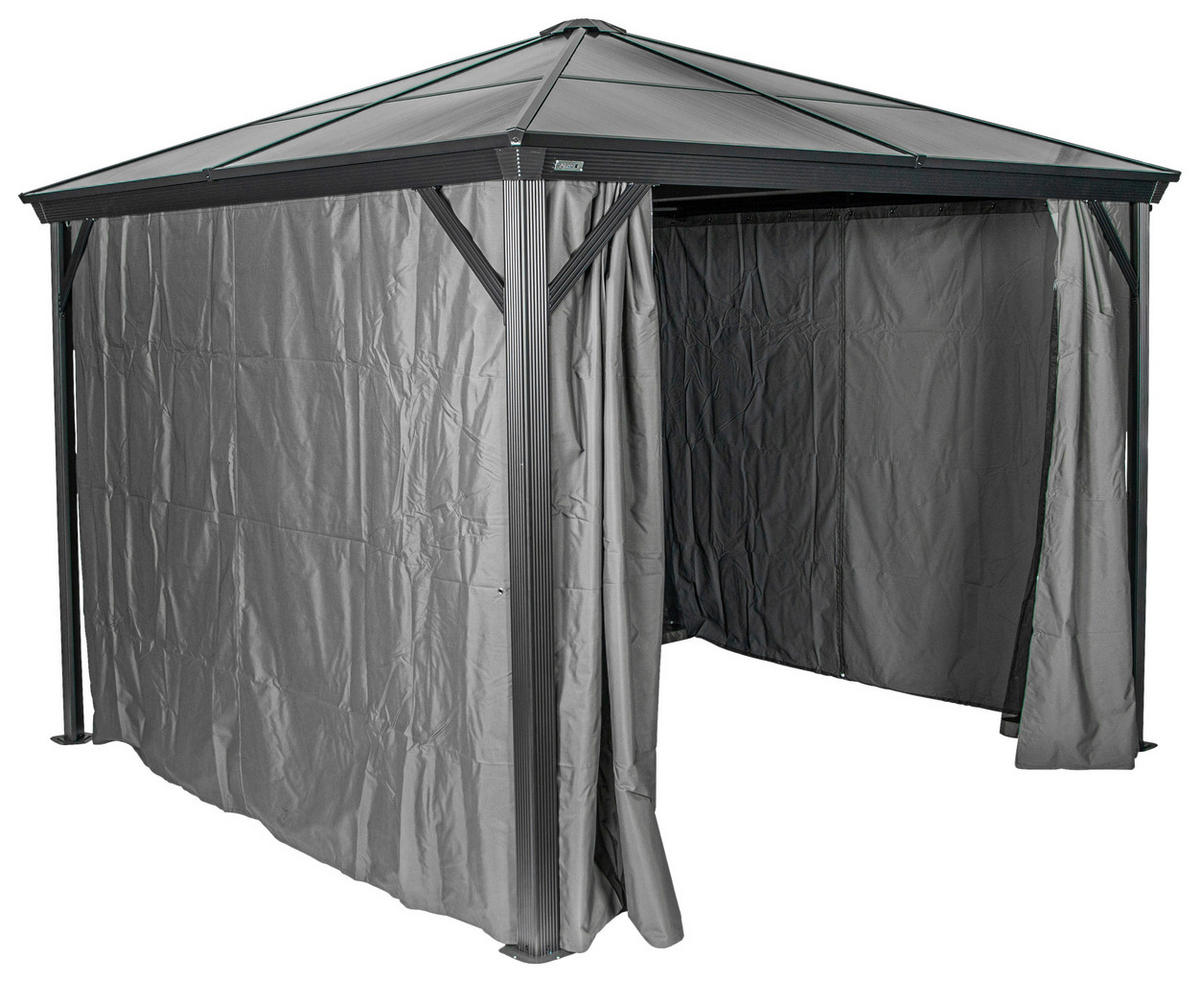 Sojag Pavillon-Vorhang-Set Verona dunkelgrau Polyester Verona - dunkelgrau - Sojag