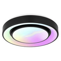 GLOBO Deckenleuchte SULLY 41368-24 schwarz Opal Metall Kunststoff H/D: ca. 7,5x38 cm SULLY - schwarz/Opal (38,00/7,50cm) - GLOBO