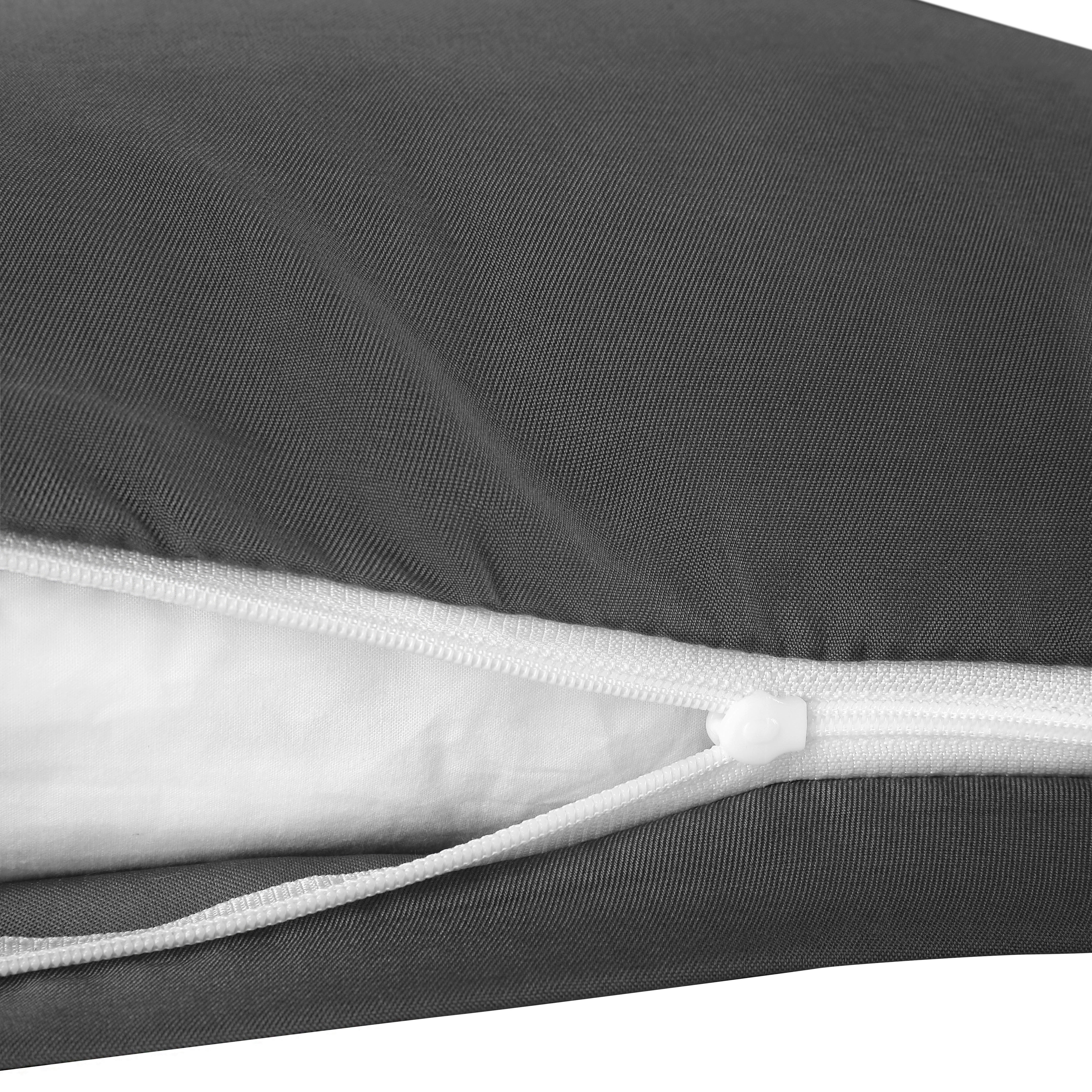 Kissenhülle Microfaser Kissenbezug_2erPack Microf.40x40 - Graphit (40,00/40,00cm)