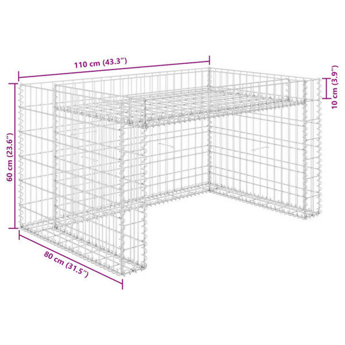 VidaXL Rasenmähergarage Rasenmähergarage - silber - VidaXL