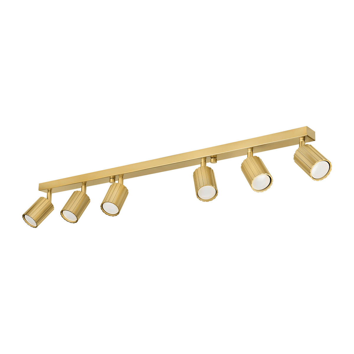 Lamkur Strahler gold Stahl B/H/L: ca. 6,5x16,5x117 cm 6 Brennstellen Prisma - gold (117,00/6,50/16,50cm) - Lamkur