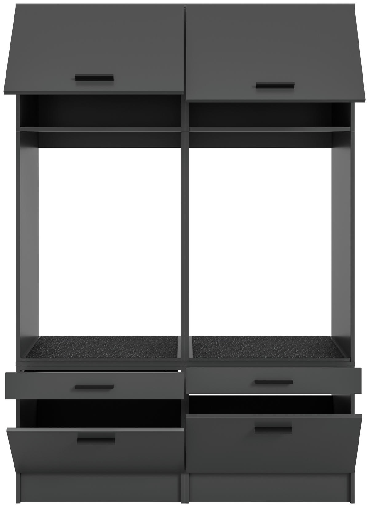 Waschmaschinenumbauschrank Free anthrazit B/H/T: ca. 133x195x68 cm Free - anthrazit (133,00/195,00/68,00cm) - xonox.home