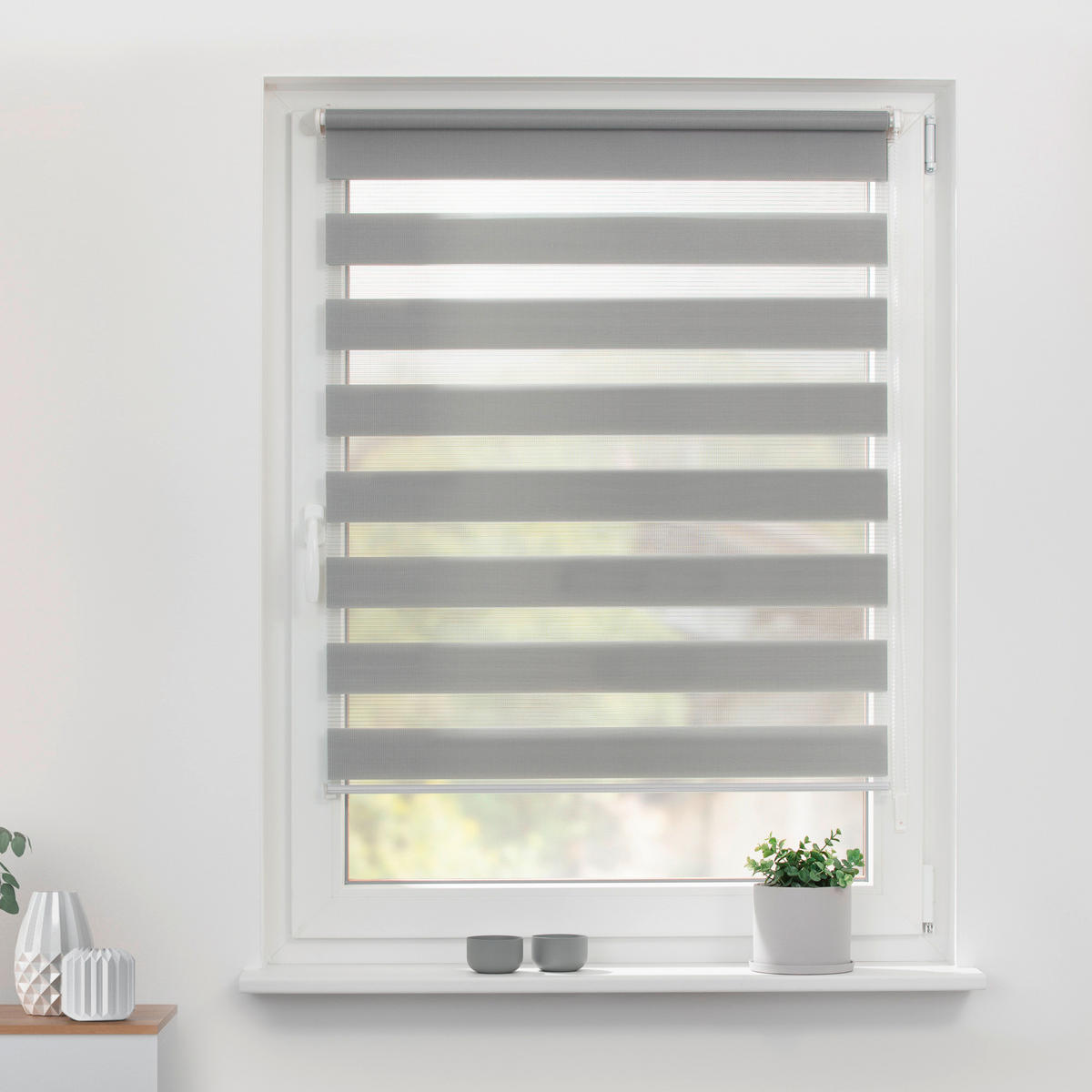 Doppelrollo Duo grau B/T: ca. 45x150 cm Duo - grau (45,00/150,00cm) - LICHTBLICK