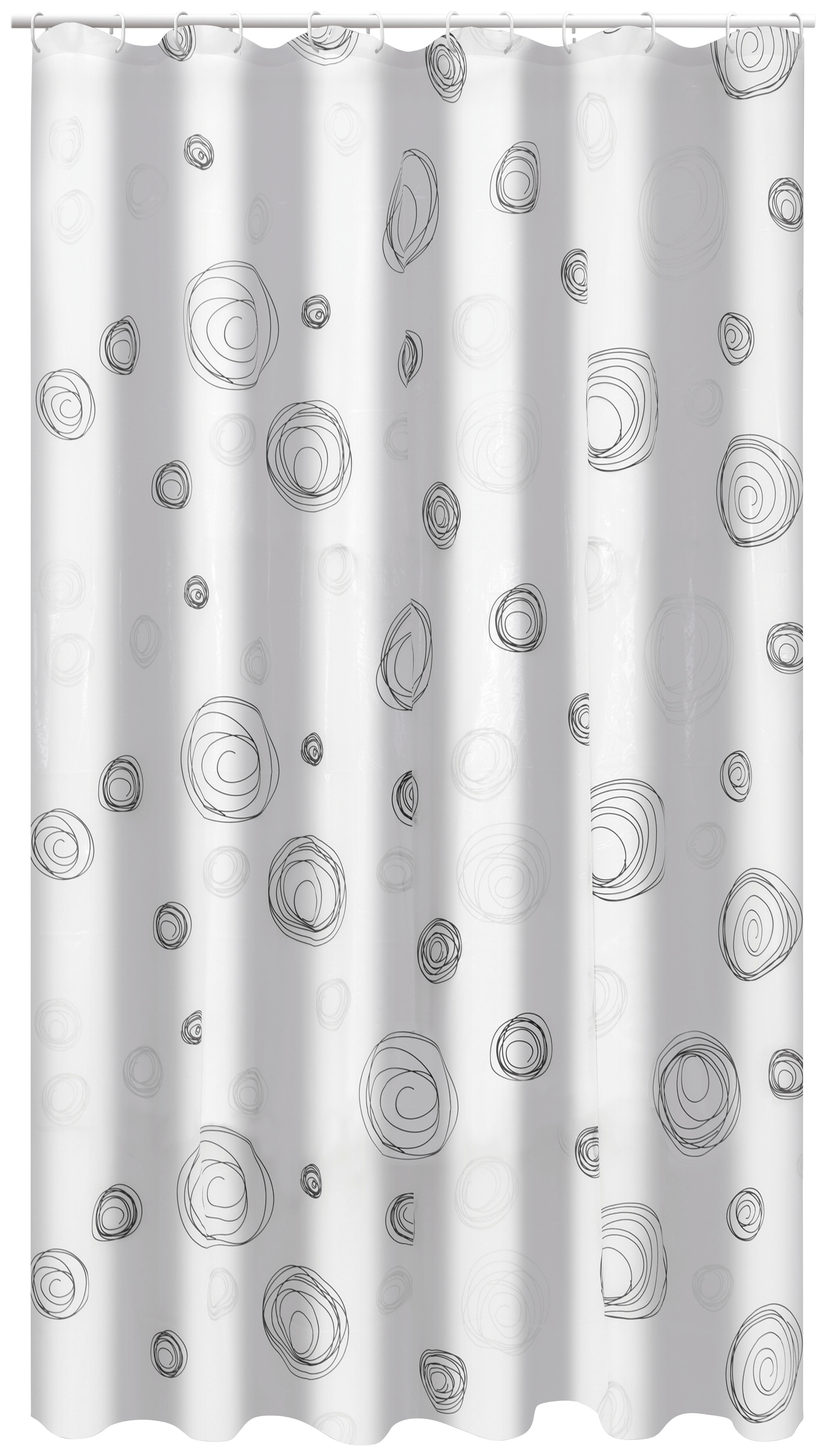 Duschvorhang weiß grau Kunststoff B/L: ca. 180x200 cm Duschvorhang_Celina_II - weiß/grau (180,00/200,00cm) - Acus