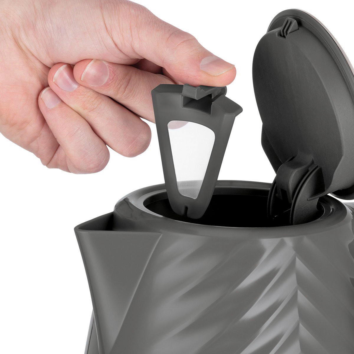 Russell Hobbs Wasserkocher grau Kunststoff B/H/L: ca. 22x24x22 cm ca. 1,7 l 26382-70/RH - grau (22,00/22,00/24,00cm) - Russell Hobbs