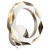 GLOBO LED-Wandleuchte transparent Chrom Rauch Acryl Metall B/H: ca. 24x25,5 cm KARILION - Rauch/Chrom (24,00/25,50cm) - GLOBO