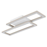 GLOBO Deckenleuchte sand Opal weiß Kunststoff B/H/L: ca. 15,5x5,5x55 cm 1 Brennstellen Wilton - sand/weiß (55,00/15,50/5,50cm) - GLOBO