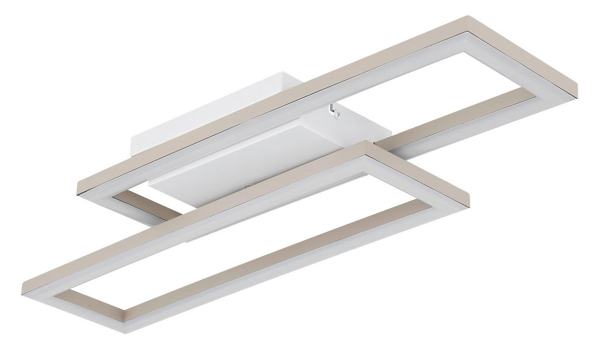 GLOBO Deckenleuchte sand Opal weiß Kunststoff B/H/L: ca. 15,5x5,5x55 cm 1 Brennstellen Wilton - sand/weiß (55,00/15,50/5,50cm) - GLOBO