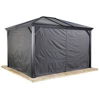 Sojag Pavillon-Vorhang-Set Ventura anthrazit Polyester Ventura - anthrazit - Sojag