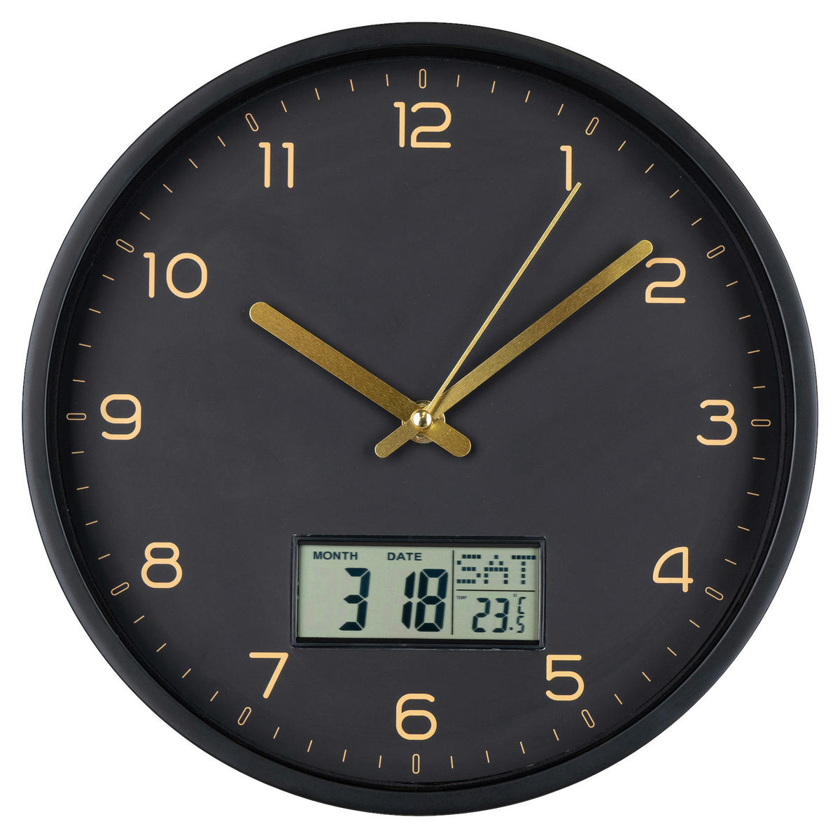 Housenordic Wanduhr schwarz D: ca. 25 cm Wanduhr_Amiens - schwarz (25,00cm) - Housenordic