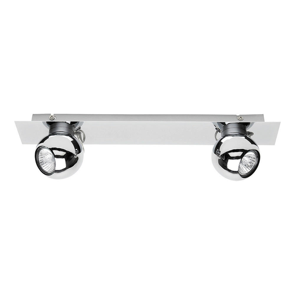 SPOT Light Spotbalken 2685228 Chrom Metall B/H/T: ca. 45x11,5x8 cm GU10 2 Brennstellen Sergio - Chrom (45,00/11,50/8,00cm) - SPOT Light