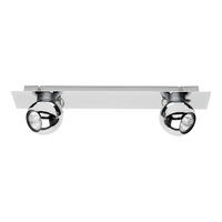 SPOT Light Spotbalken 2685228 Chrom Metall B/H/T: ca. 45x11,5x8 cm GU10 2 Brennstellen Sergio - Chrom (45,00/11,50/8,00cm) - SPOT Light