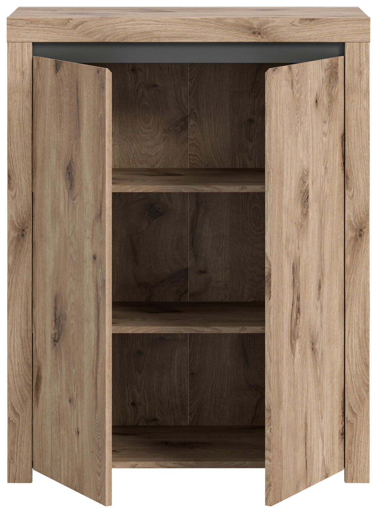 Kommode Woody Nox Oak Nachbildung anthrazit B/H/T: ca. 81x105x37 cm Woody - anthrazit (81,00/105,00/37,00cm)