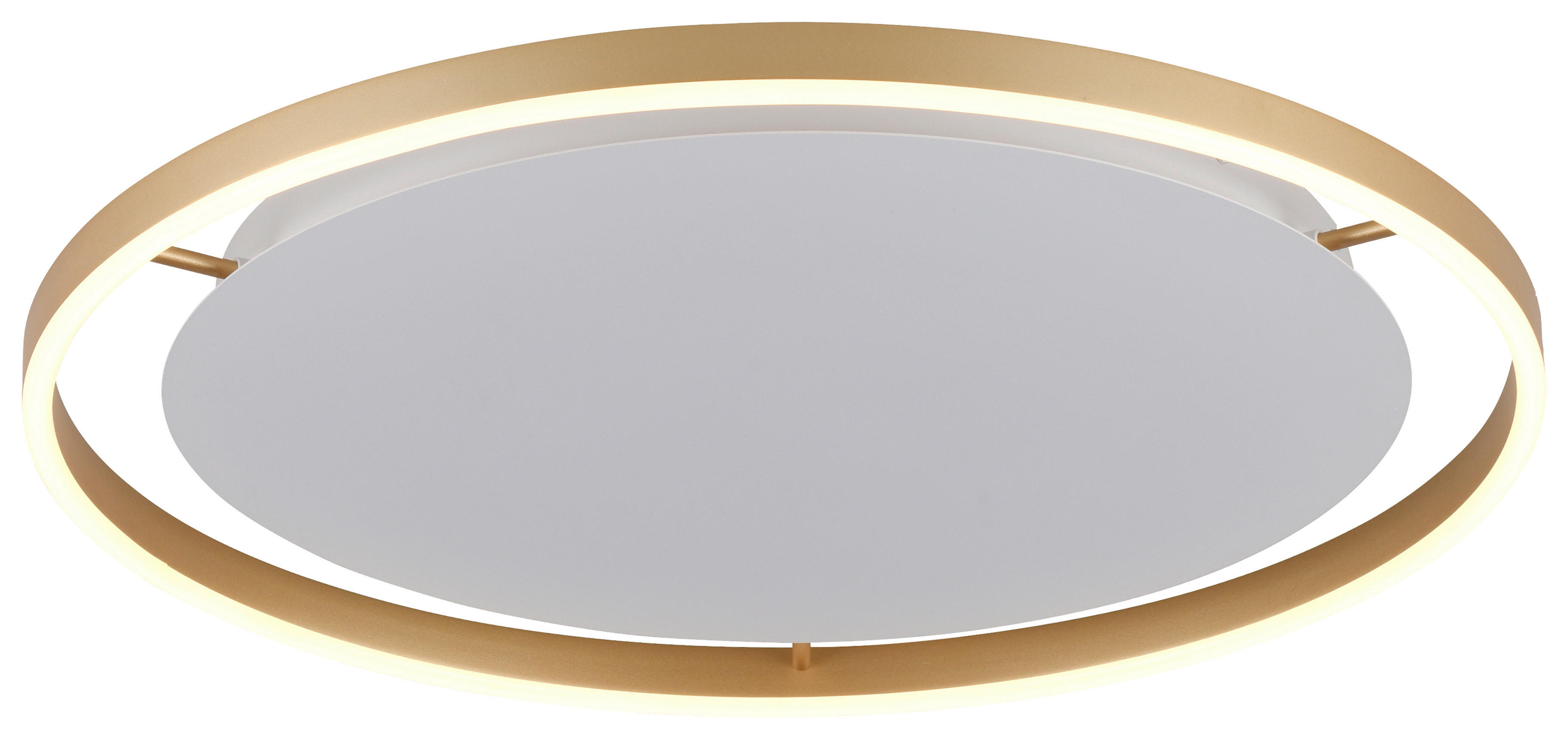 Just Light LED-Deckenleuchte RITUS 15392-60 messing weiß Metall H/D: ca. 5,3x58,5 cm 1 Brennstellen RITUS - messing/weiß (58,50/5,30cm) - Just Light