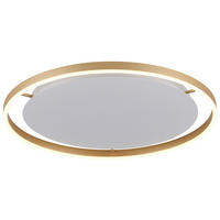 Just Light LED-Deckenleuchte RITUS 15392-60 messing weiß Metall H/D: ca. 5,3x58,5 cm 1 Brennstellen RITUS - messing/weiß (58,50/5,30cm) - Just Light