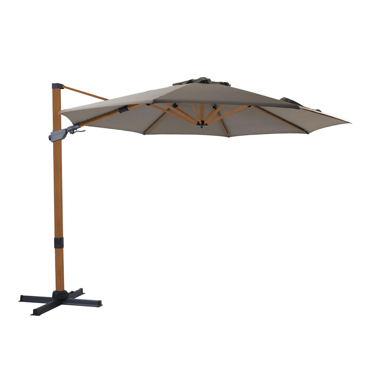 AXI Outdoor Living Ampelschirm Cyrus taupe Metall B/H/L: ca. 300x250x300 cm Cyrus - braun/taupe (300,00/300,00/250,00cm) - AXI Outdoor Living