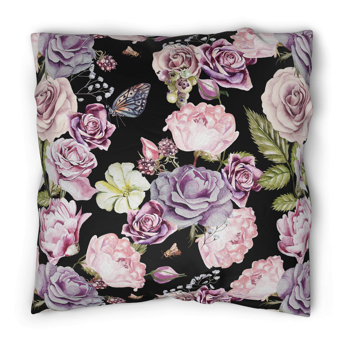 Microfaser Bettwäsche Bettwäsche_Microfaser Lina 200x200 - rosé/schwarz (200,00/200,00cm)