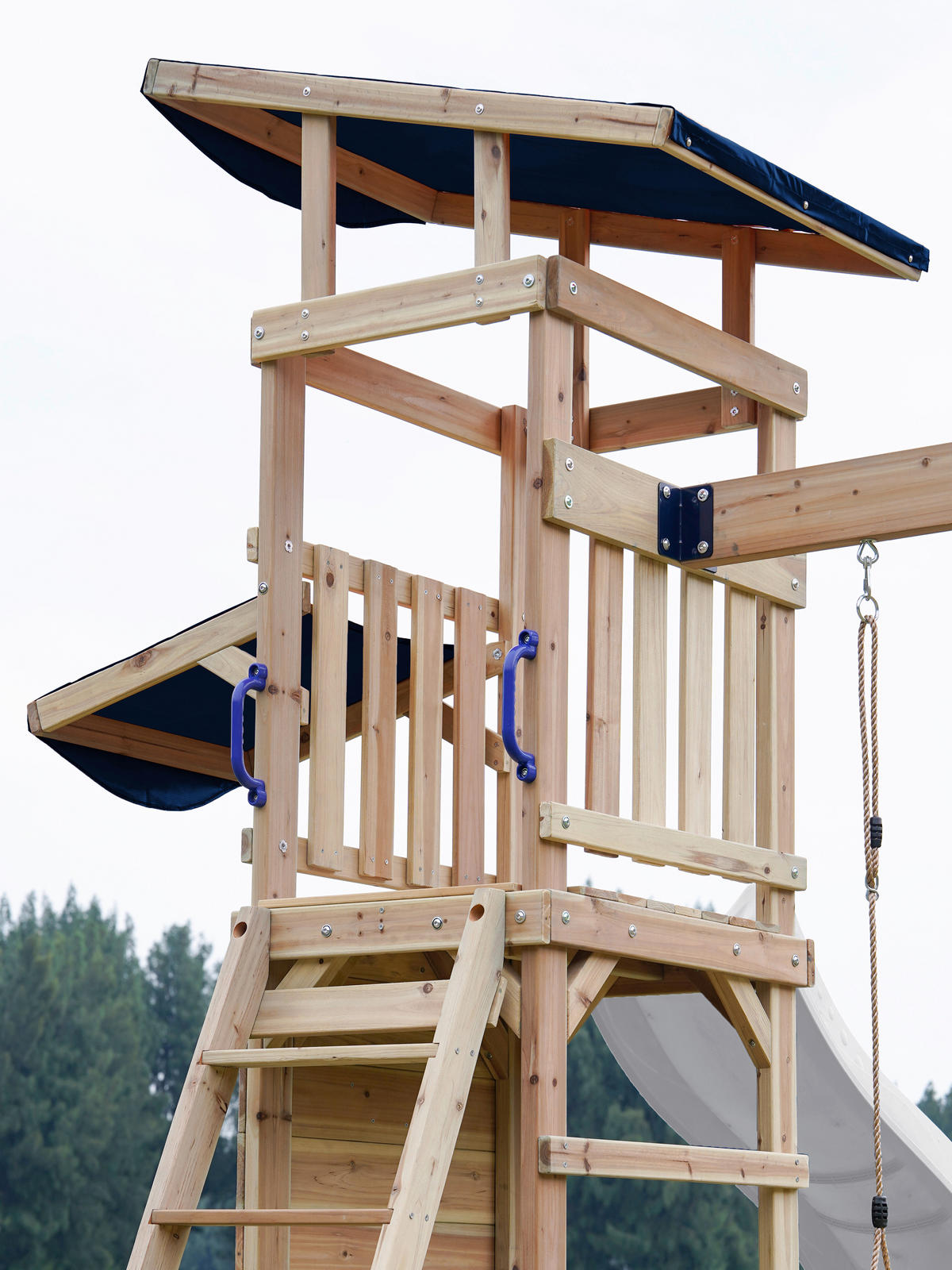 AXI Spielturm Malik weiß B/H/L: ca. 345x270x336 cm Malik - braun/weiß (336,00/345,00/270,00cm) - AXI
