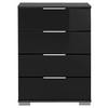 Nachtkonsole Easy Plus Graphit schwarz B/H/T: ca. 52x74x38 cm Easy Plus - Graphit/schwarz (52,00/74,00/38,00cm)