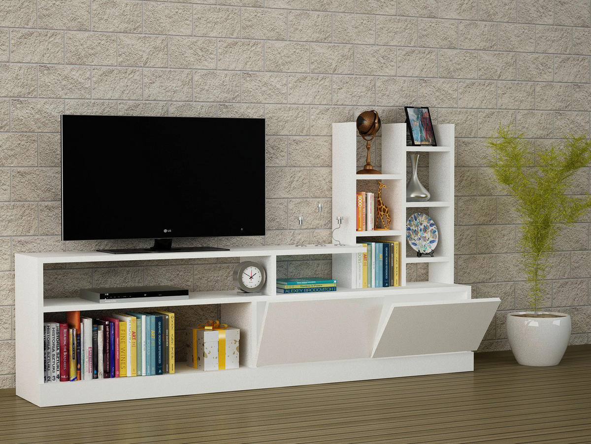 Wohnwand Dolunay B/H/T: ca. 165x91,3x25 cm Dolunay - (165,00/91,30/25,00cm) - moebel17