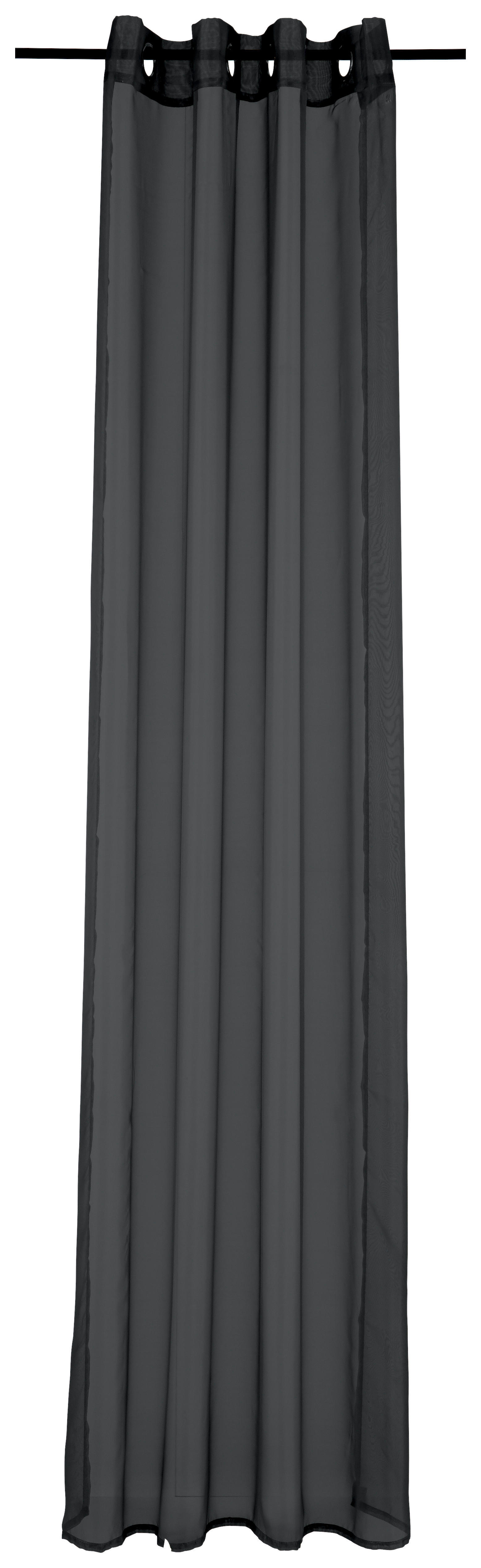 Ösenvorhang Micha schwarz B/L: ca. 135x235 cm Micha - schwarz (135,00/235,00cm) - POCOline