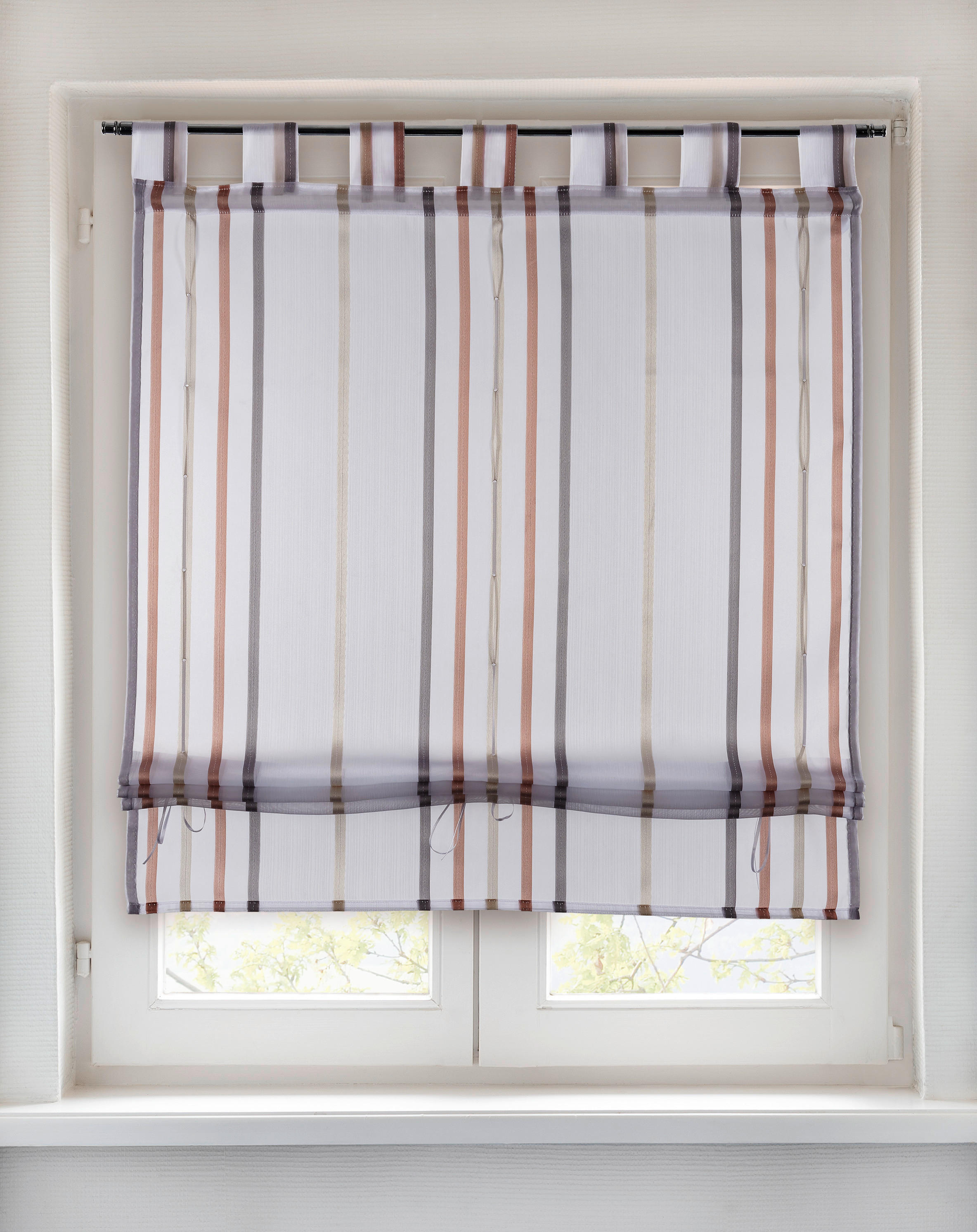 Bändchenrollo Nicole rosé B/L: ca. 60x135 cm Nicole - rosé/taupe (60,00/135,00cm) - POCOline