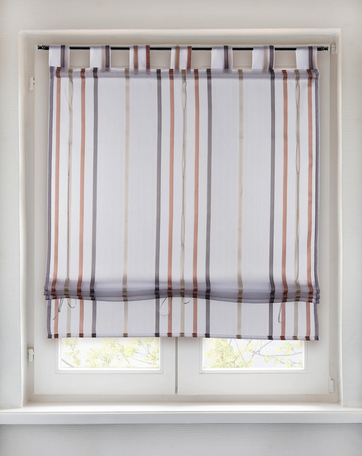 Bändchenrollo Nicole rosé B/L: ca. 60x135 cm Nicole - rosé/taupe (60,00/135,00cm) - POCOline