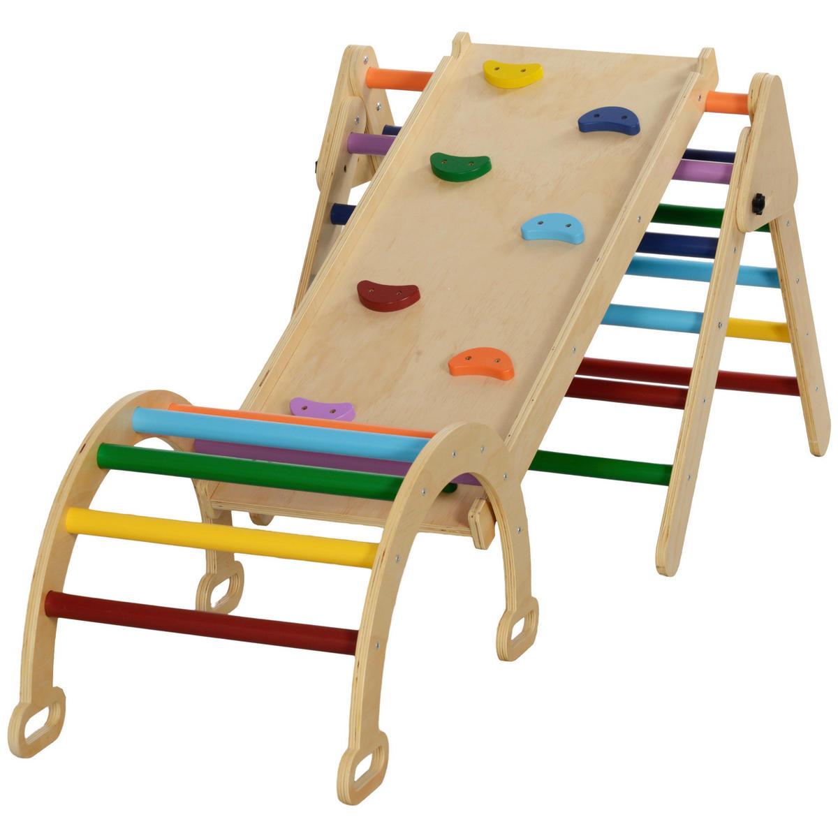 AIYAPLAY Klettergerüst multicolor B/H/L: ca. 64,5x63x178 cm Klettergerüst - multicolor (178,00/64,50/63,00cm) - AIYAPLAY