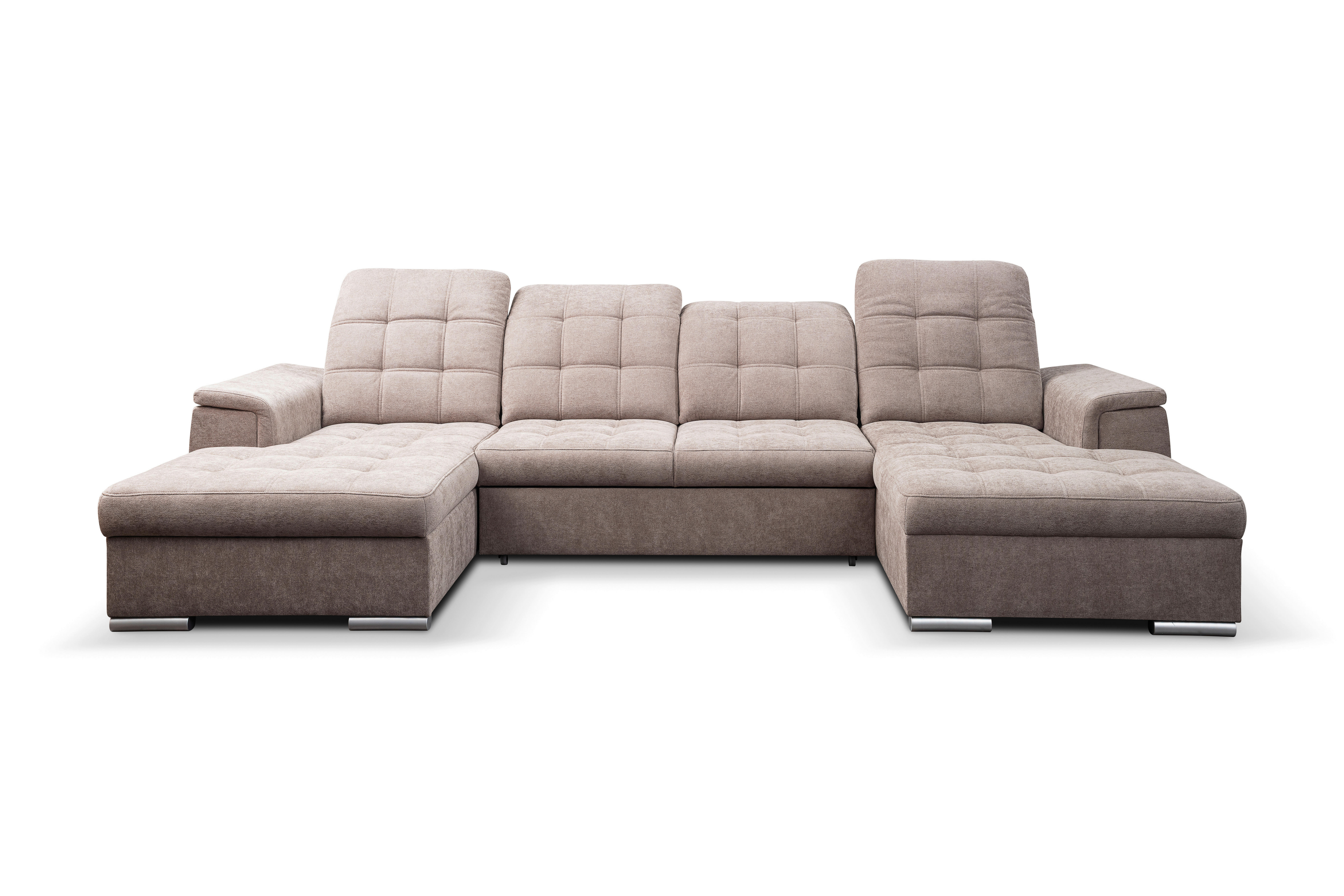 Thumbnail - Wohnlandschaft Nadja stone Microfaser B/H/T: ca. 330x105x174 cm