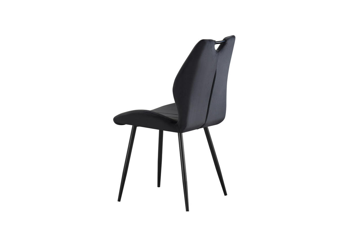 Stuhl CHRISTIN, 2er Set anthrazit schwarz B/H/T: ca. 52x75x58 cm CHRISTIN, 2er Set - schwarz/anthrazit (52,00/75,00/58,00cm) - xonox.home